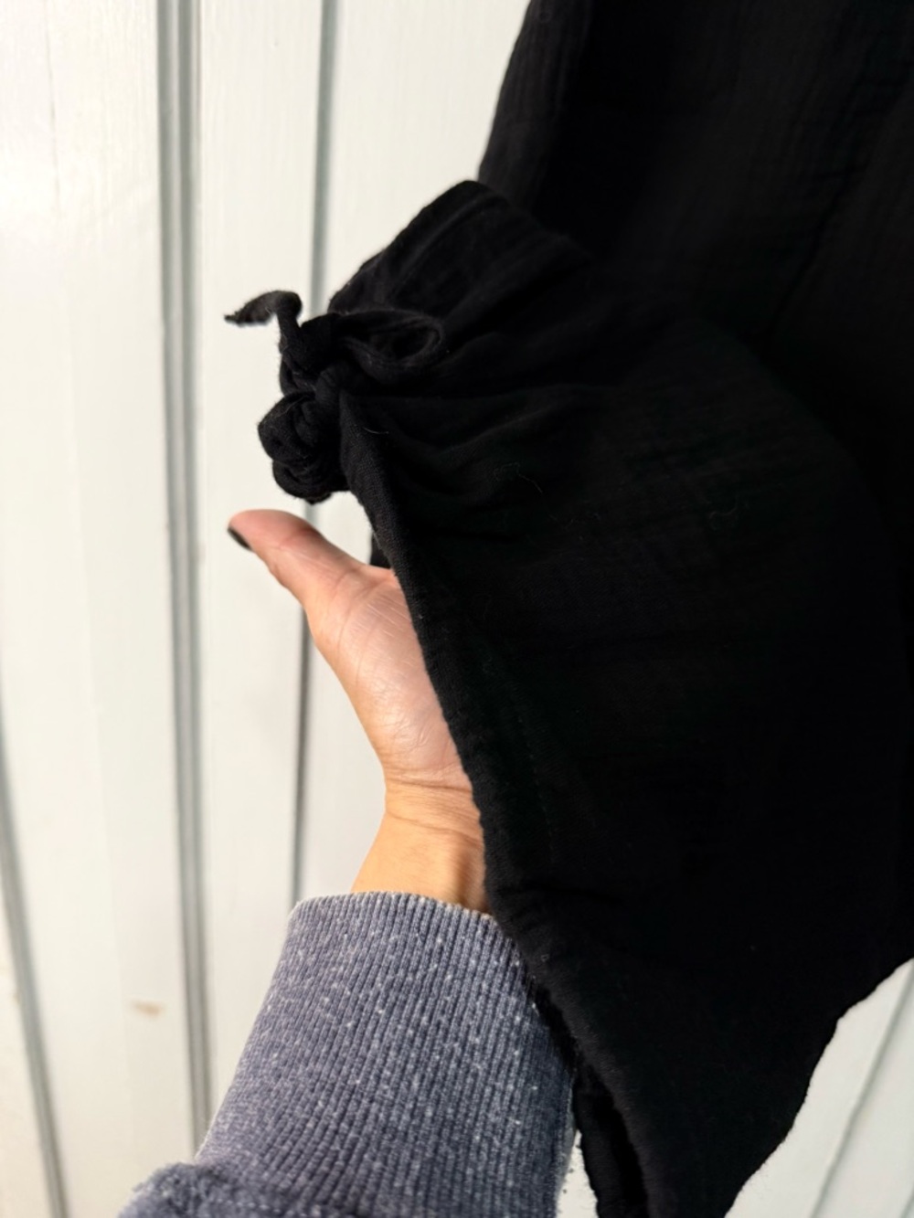 Women's Black Drawstring Jogger Pants - Picture 4 of 6